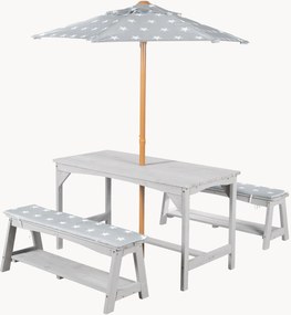 Kinder-tuinstoelenset Fiona met parasol, 4-delig