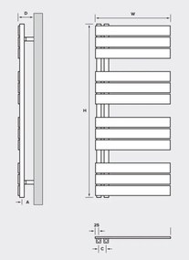 Eastbrook Helmsley design radiator 164x50cm mat zwart 1022W