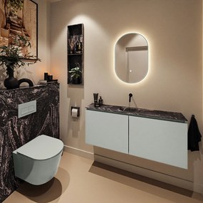 Mondiaz Ture DLux toiletmeubel 120cm greey met wastafel lava midden zonder kraangat