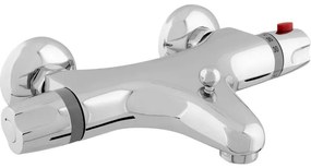 GO by Van Marcke Surf badmengkraan thermostatisch veiligheidsblokkering hartafstand 15 cm keramische schijven inclusief rozetten en S-koppelingen chroom YH5529-1