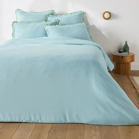 Effen kussensloop met franjes in gewassen katoen, Scenario