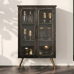 Dutchbone Denza Vintage Metalen Kastje - 60x35x100cm.