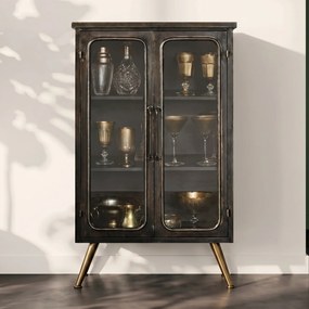 Dutchbone Denza Vintage Metalen Kastje - 60x35x100cm.