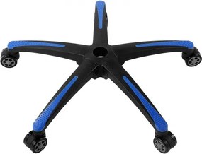 VEVOR Vervangende bureaustoelbasis, 28 inch, 2500 lbs statische belasting, robuuste universele computerstoelbasis met 5 wielen en versterkte poten, vervangende bureaustoelbasis, zwart + blauw