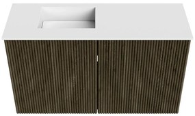 Mondiaz Joya 70cm toiletmeubel shadow met wastafel faye links zonder kraangat talc