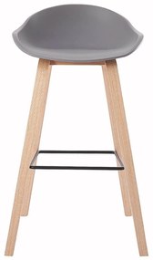 House of Rebels Barkruk - Romeo - 65 cm - Grijs - Hout - House of Rebels