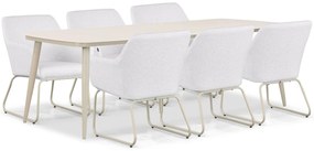 Tuinset 6 personen 240 cm Outdoor textiel Grijs Lifestyle Garden Furniture Lugo/Vienna