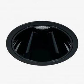 Downlight Led Inbouwspot Met Ronde Rand Ø8 Cm Voor Buitengebruik In Aluminium Luisiana Zwart & 38º & Wit Koud 4000k & 11 W - Sklum