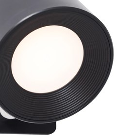 Set van 4 Moderne wand- plafondlampen zwart incl. LED oplaadbaar - Bright Modern rond Binnenverlichting Lamp