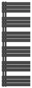 Belrad Handdoekradiator - links - aansluiting/comb - 1800X600mm- Zwart BUCZ1800600