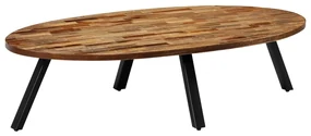 vidaXL Salontafel ovaal 120x60x30 cm massief gerecycled teakhout