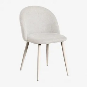 Kana Deluxe Eetkamerstoelen Set Van 2 Beige – Crème & Stof Gebroken Wit - Sklum