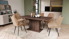 LEONEL Bruin Eik – MODERNE VOUWTAFEL TOT 180 cm!