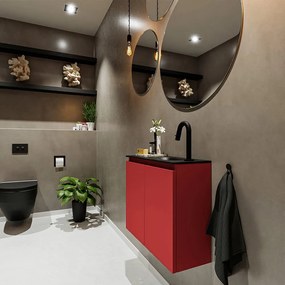 Mondiaz Ture 60cm toiletmeubel fire met wastafel urban rechts 1 kraangat