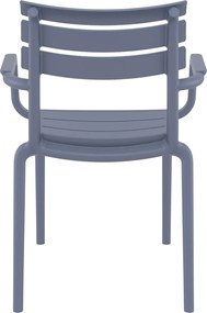 Paris tuinstoel donker grijs - 4 stuks