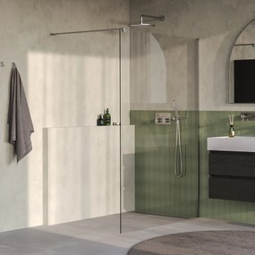 Brauer Oblivion inloopdouche helder glas 130cm RVS geborsteld PVD