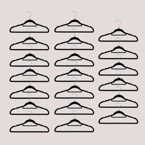 Set Van 20 Fluwelen Hangers Palou Zwart - Sklum