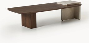 Salontafel Naida van eikenhout en marmer