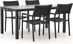 Diningset Bellagio | 4 personen polywood | Tuinset stapelbaar | 5-delig | Kees Smit Tuinmeubelen