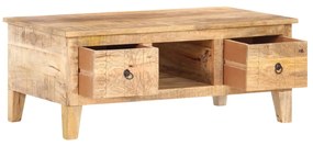 vidaXL Salontafel 100x55x40 cm ruw mangohout