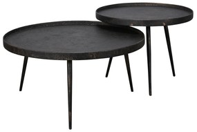 Salontafel Metallic Rond Set Van 2  76 cm cm - Metaal - Giga Meubel - Industrieel & robuust