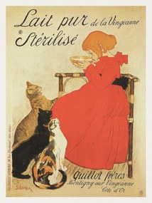 Kunstdruk Lait pur Stérilisé (French Cat Poster) - Théophile Steinlen, (30 x 40 cm)