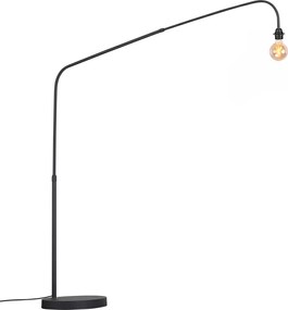 Buiten vloerlamp zwart met zwarte voet IP44 - Arc