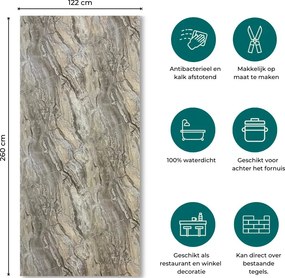 PVC Marmer Wandpaneel Onyx Glans Light 260x122x0,3cm