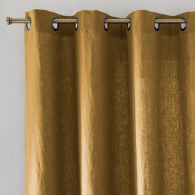 Gordijn in gewassen linnen met oogjes Onega