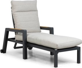 Lifestyle Garden Furniture Evora Ligbed Verstelbaar Aluminium Grijs
