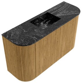 Mondiaz Joya DLux 75cm toiletmeubel ronding links/rechts oak met wastafel faye midden zonder kraangat lava
