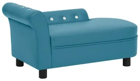 vidaXL Hondenbank 83x45x42 cm kunstleer turquoise