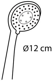 Differnz handdouche met 3 standen zwart