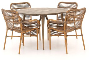 Diningset Kees Smit  | 4 personen teakhout | Tuinset stapelbaar | 5-delig | Kees Smit Tuinmeubelen