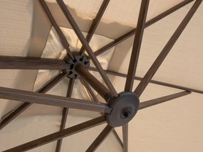 4 Seasons Zweefparasol Siesta premium 300x300 cm. - beach/dark woodlook