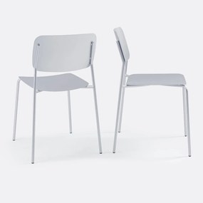Set van 2 metalen stoelen, Urbani