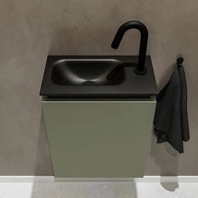 Mondiaz Ture 40cm toiletmeubel army met wastafel urban links 1 kraangat