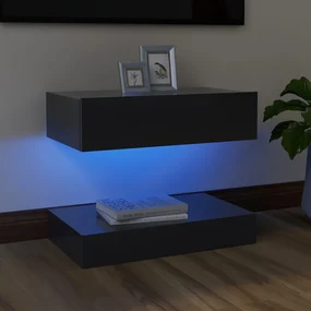 vidaXL Tv-meubel met LED-verlichting 60x35 cm grijs