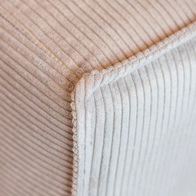 Moderne Hoekbank Beige Ottoman Rechts