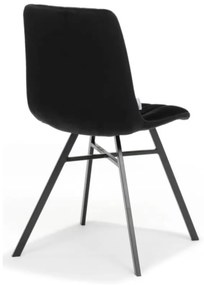 Eetkamerstoel - Dex - stof Velours zwart