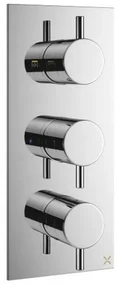 Crosswater MPRO inbouw thermostatisch douchekraan verticaal 2 stopkranen chroom sw385414/sw385439