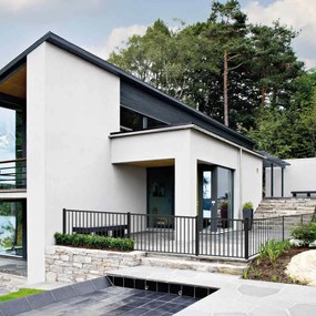 Tuinhek aluminium zwart gepoedercoat industrieel (150 x 85 cm)