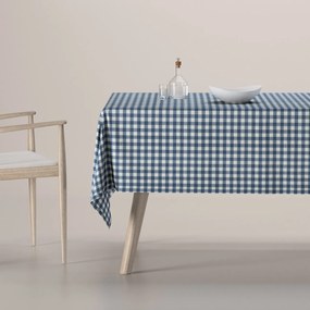 Dekoria Rechthoekig tafelkleed, marineblauw-ecru , 100 x 100 cm