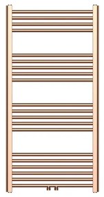 Belrad Handdoekradiator - middenaansluiting - 1200X600mm - 414Watt - Copper BWCO1200600