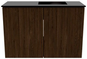 Mondiaz Joya 60cm toiletmeubel walnut met wastafel faye rechts 1 kraangat urban