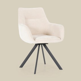 By-Boo Bliss Draaibare Eetkamerstoel Armleuningen Beige