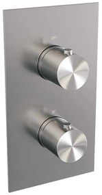 Brauer Brushed Edition complete inbouw regendouche met 3 standen handdouche, gebogen wandarm, glijstang en hoofddouche 20cm set 45 RVS geborsteld PVD