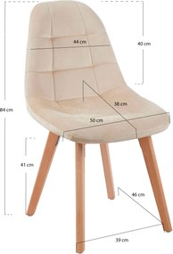 Set 4 Kelen Fluwelen Stoelen