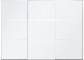 Goossens Kledingkast Easy Storage Sdk, 303 cm breed, 220 cm hoog, 3x 3 paneel glas schuifdeuren