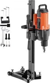 VEVOR Diamantboorsysteem 2500 W Diamantkernboormachine Kernboorapparaat 0-750 tpm Kernboormachine, 26 cm Magnetische boormachine Geschikt voor het boren in gewapend beton, marmer, enz.